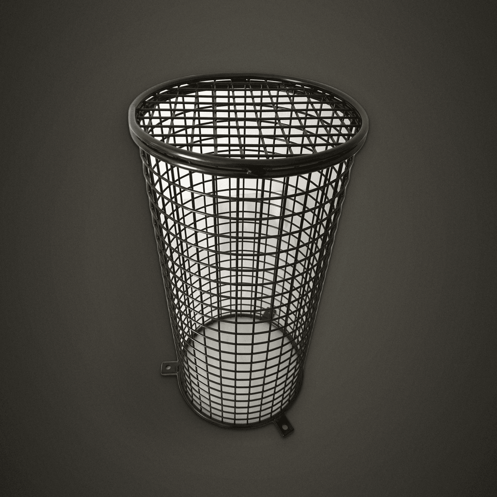 Black Cylindrical Wire Display Bin