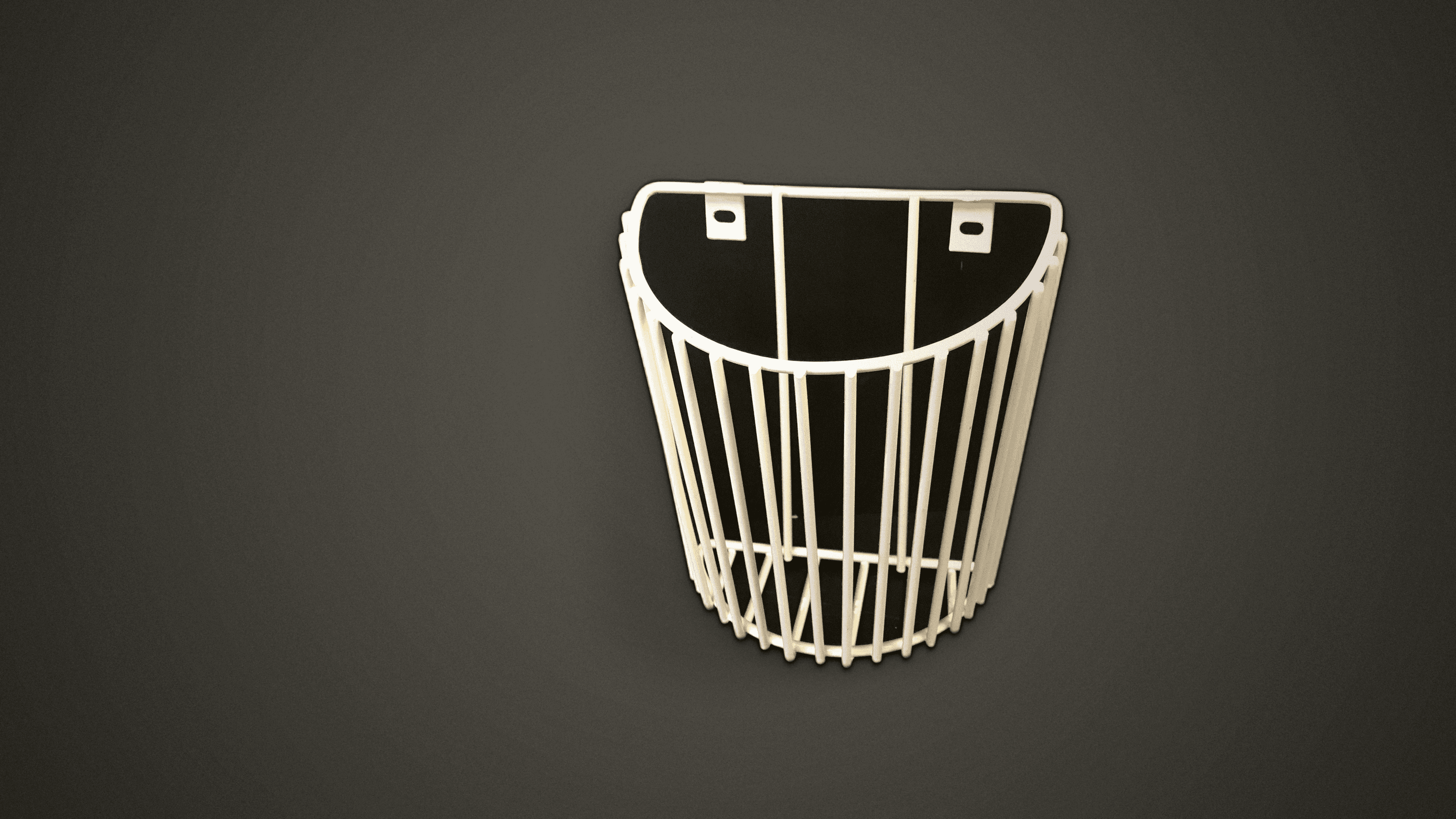 Wall-Mount Half-Round Basket
